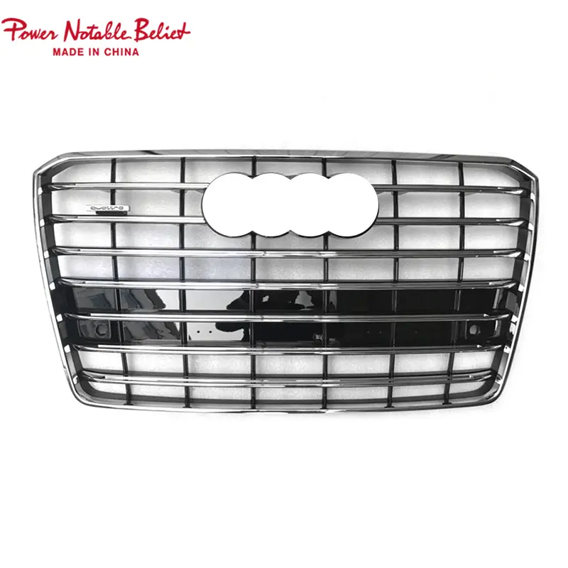 W12 S8 RS8 front grille for Audi A8 A8L S8 D4 PA center honeycomb grill (1)