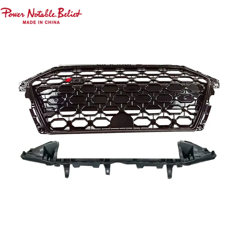 RS3 style car grille for Audi A3 S3 8Y front hood grille with bracket (1)