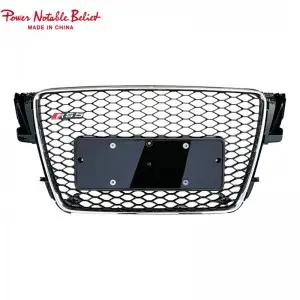 RS5 front grill for Audi A5 S5 B8 front bumper grille with lower frame quattro
