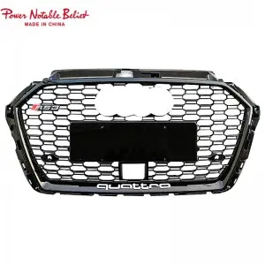 S3 RS3 8V.5 style car grille with ACC lower frame emblem for Audi A3 S3 2017-2019 front bumper grille